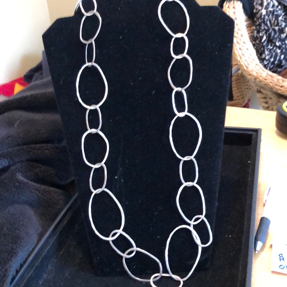 Long Sterling Silver Necklace